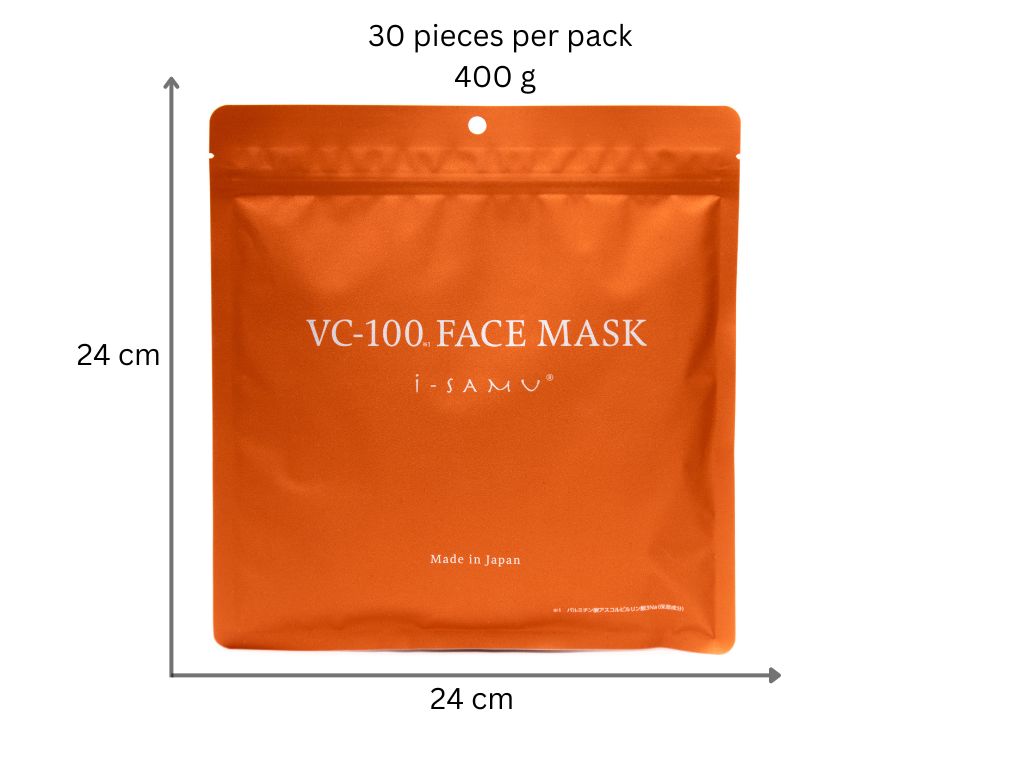 Mascarillas faciales de vitamina C, 30 piezas por paquete